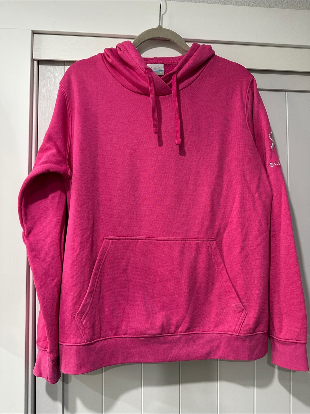 Columbia Women's Bright Pink Hooded Pullover Sweatshirt